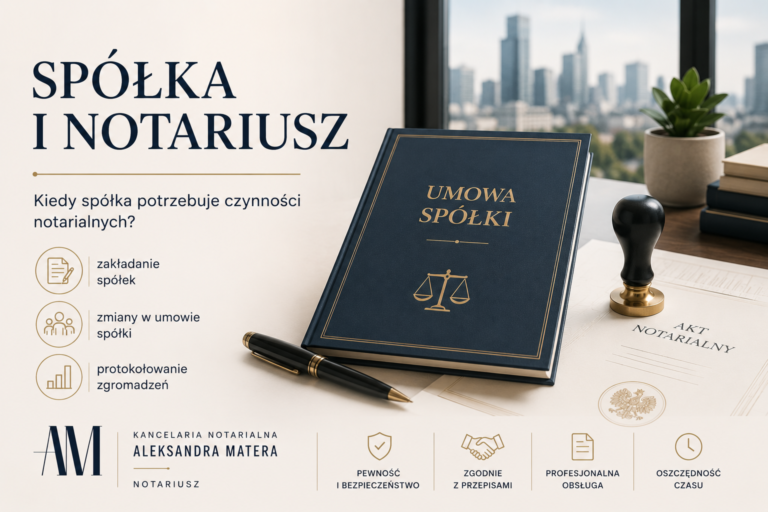 Kiedy spółka potrzebuje notariusza? Najważniejsze czynności notarialne w działalności spółek